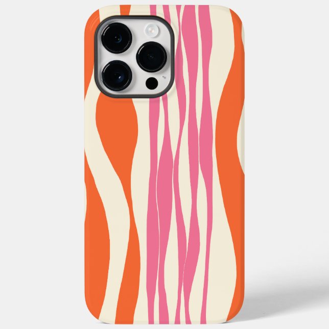 Ebb and Flow - Pink, Orange, and Cream  Case-Mate iPhone Case (Back)
