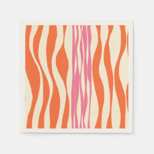 Ebb and Flow - Pink, Orange, and Cream  Napkins