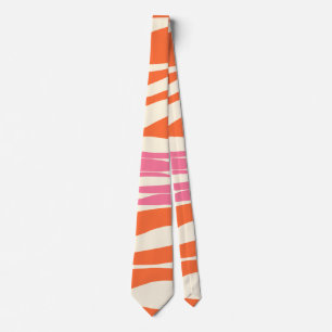 Ebb and Flow - Pink, Orange, and Cream Neck Tie