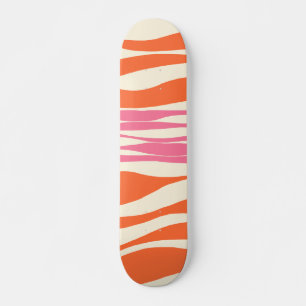 Ebb and Flow - Pink, Orange, and Cream Skateboard