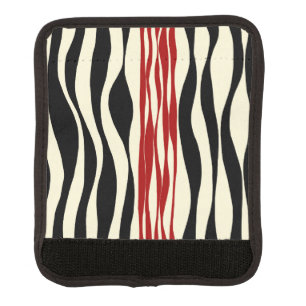 Ebb and Flow - Red & Cream Luggage Handle Wrap