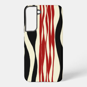 Ebb and Flow - Red & Cream Samsung Galaxy S22+ Case