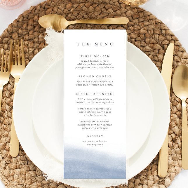 Ebb Tide Coastal Watercolor Wedding Menu (Creator Uploaded)