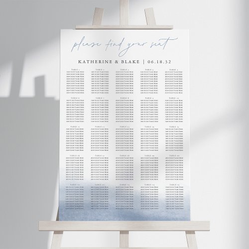 Ebb Tide XL Seating Chart _ Up to 25 Tables Foam Board