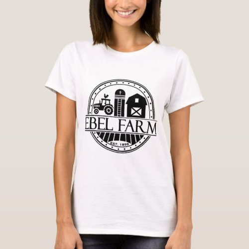 Ebel Farm Logo Front Only Womens Tshirt