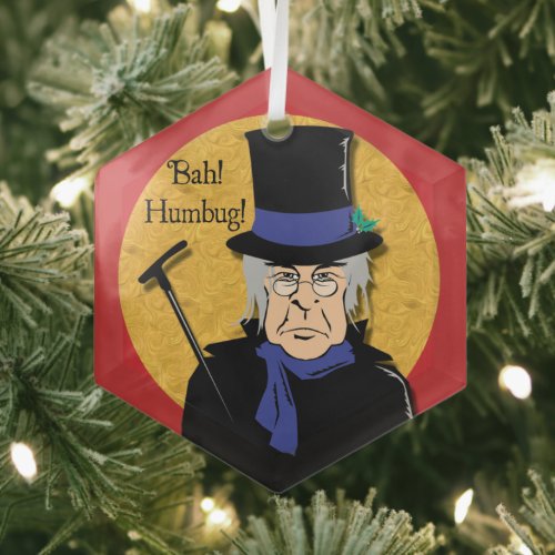 Ebenezer Scrooge Bah Humbug Metal Ornament