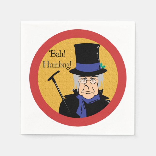 Ebenezer Scrooge Bah! Humbug! Napkins (Front)