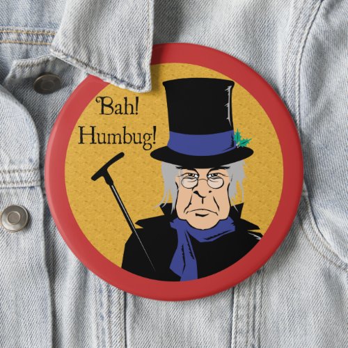 Ebenezer Scrooge Bah Humbug Pinback Button