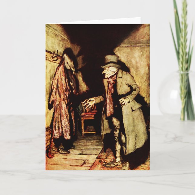 Ebenezer Scrooge Christmas Carol Vintage Card (Front)
