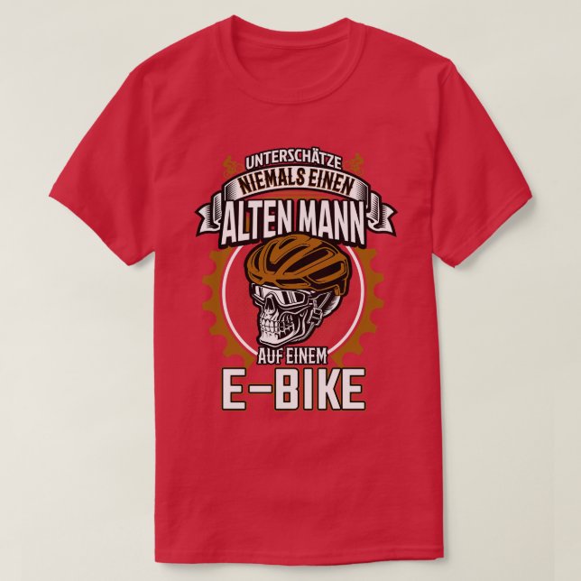 Ebike Alter Mann Elektrofahrrad  T-Shirt (Design Front)