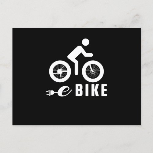 EBike Electric Bicycle Cycling Biking Biker Gift Postcard
