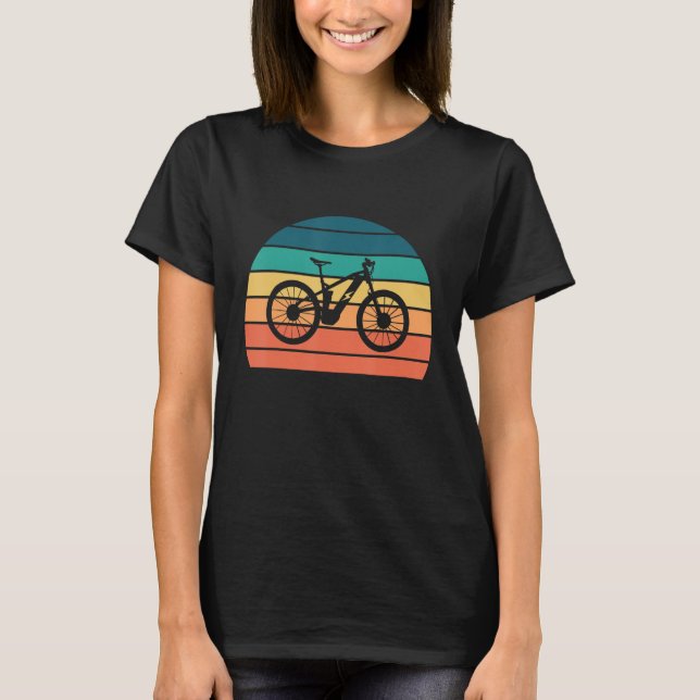 EBike Retro Bicycle MTB Cycling E Bike Cycle T-Shirt (Front)