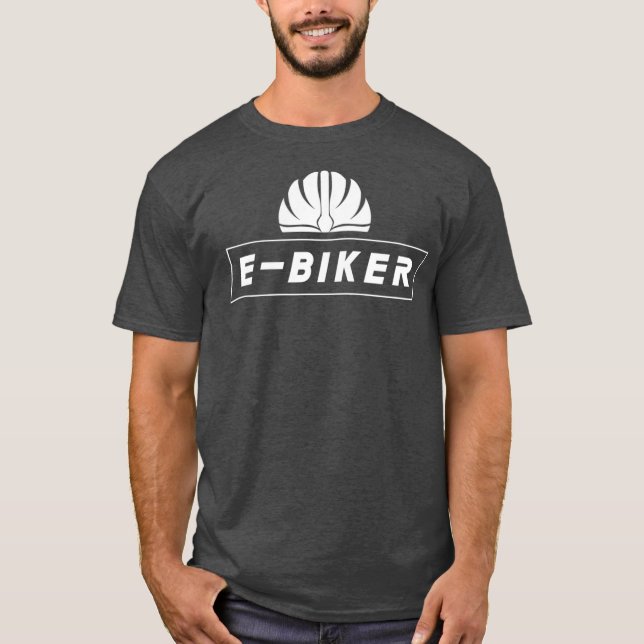 EBiker EBike Cyclist Rider Electric Bicycle T-Shirt (Front)