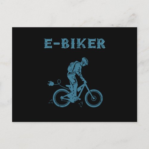 EBiker Electric Bike EBike Cycling Cyclist Gift Postcard