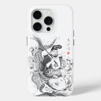 Ebisu - God of Fishing & Commerce (ink painting) iPhone 15 Pro Case