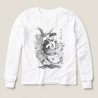 Ebisu - God of Fishing & Commerce (ink painting) Tri-Blend Shirts
