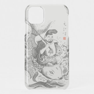 Ebisu - God of Fishing & Commerce (ink painting) iPhone 11 Case