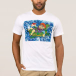 Ebisu in summer T-Shirt もう一つの日本アート ebisu 恵比寿 god harvest fishing wave 波 自然 動物