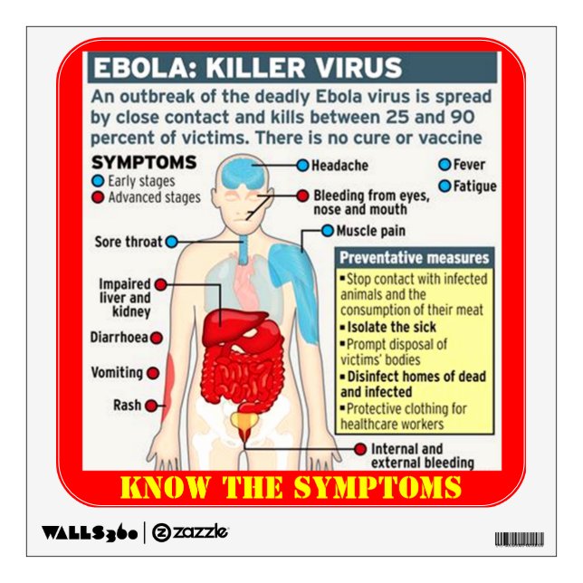EBOLA: KILLER VIRUS WALL DECAL (Front)