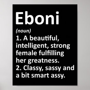 Eboni Definition Personalized Name Funny Christmas Poster
