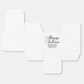 Ebony Always & Forever Wedding Favor Boxes