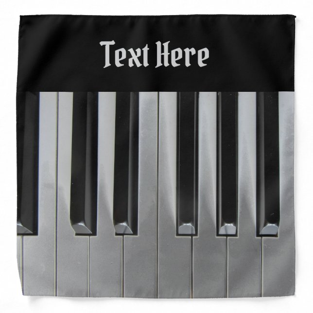 Ebony and Ivory Custom Text Bandana (Front)