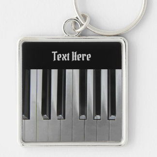 Ebony and Ivory Custom Text Keychain