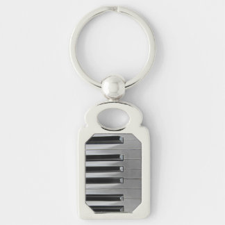 Ebony and Ivory Custom Text Keychain