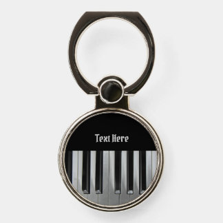 Ebony and Ivory Custom Text Phone Ring Stand