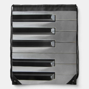 Ebony and Ivory Drawstring Bag