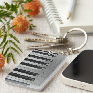 Ebony and Ivory Keychain