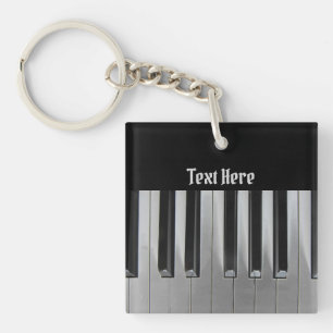 Ebony and Ivory Keychain
