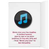 Ebony and Ivory Music Card (Inside (Left))