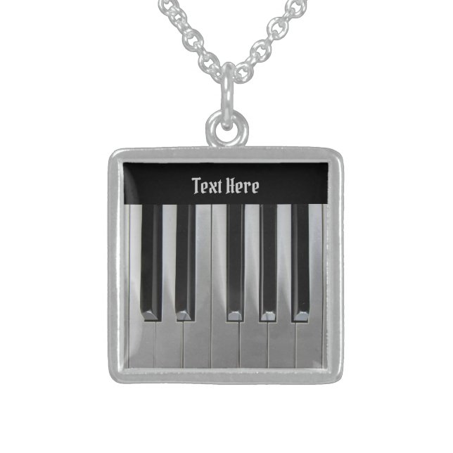 Ebony and Ivory Sterling Silver Necklace (Front)