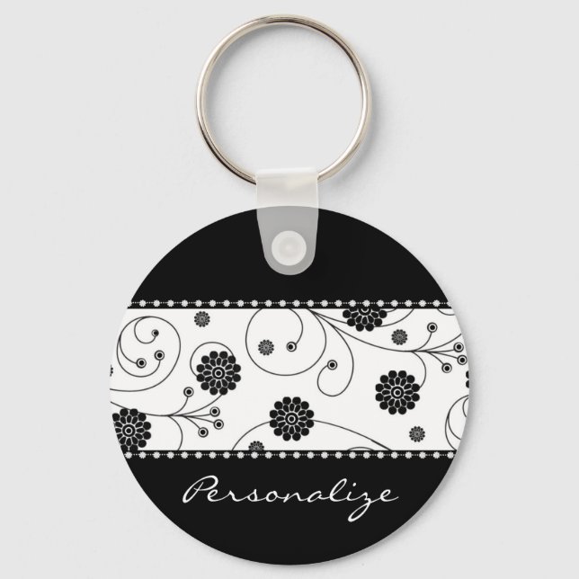 Ebony Bloom Banner Keychain (Front)