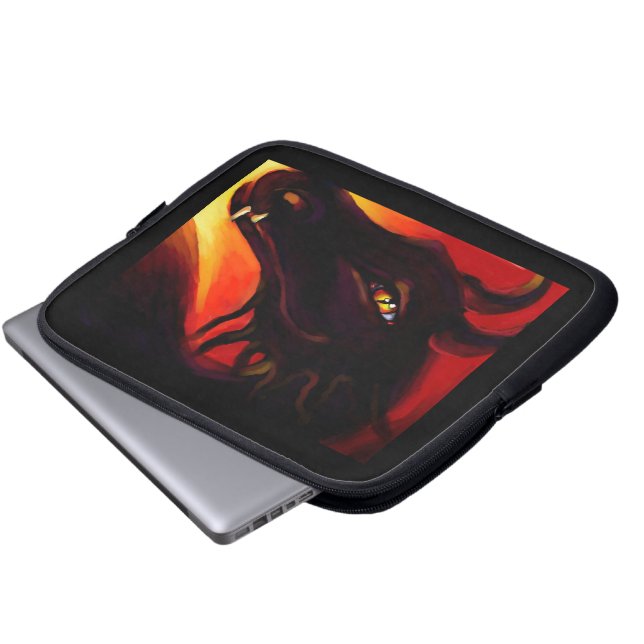 Ebony Fire Dragon Laptop Sleeve (Front Bottom)