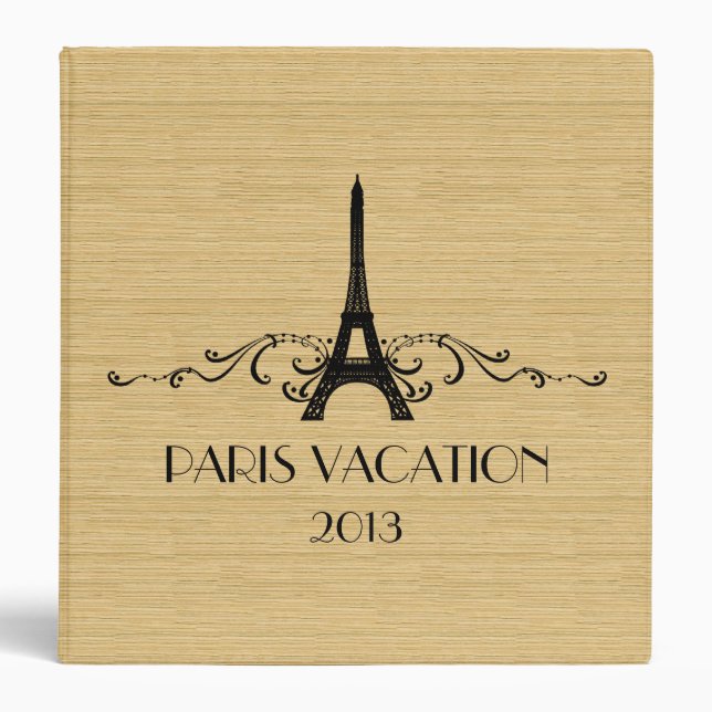 Ebony French Flourish (1.5 inch) Binder (Front)