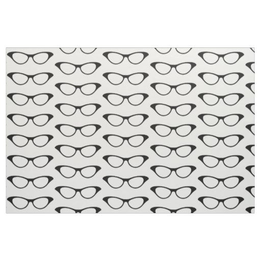 Ebony Girly Geek Glasses Fabric