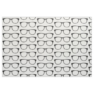 Ebony Hipster Geek Glasses Fabric