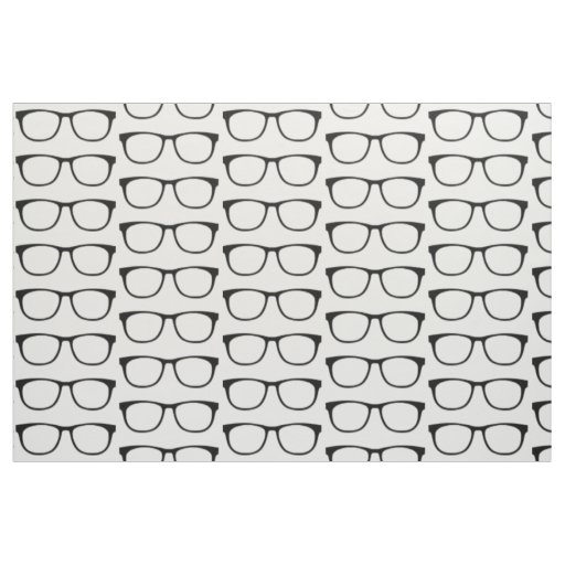 Ebony Hipster Geek Glasses Fabric