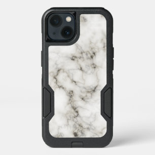 Ebony Ivory Marble Black White Marble Stone iPhone 13 Case