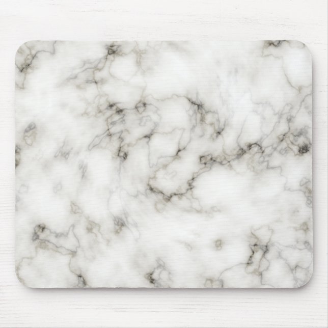 Ebony Ivory marble Mouse Pad (Front)