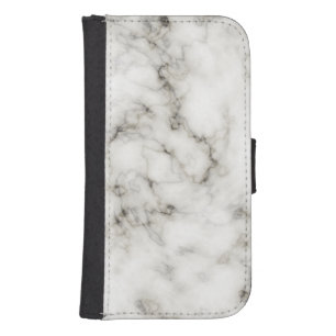 Ebony Ivory marble stone finish Galaxy S4 Wallet Case