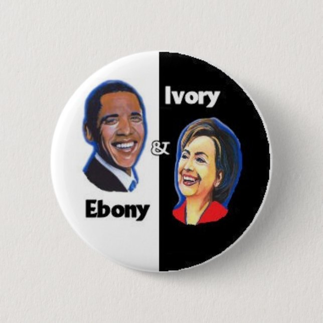Ebony & Ivory Pinback Button (Front)