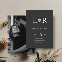 Ebony & Ivory | Stylish Modern Save the Date
