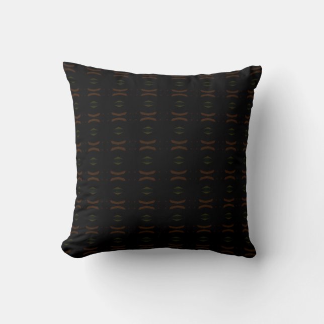 Ebony Mirage Throw Pillow (Front)