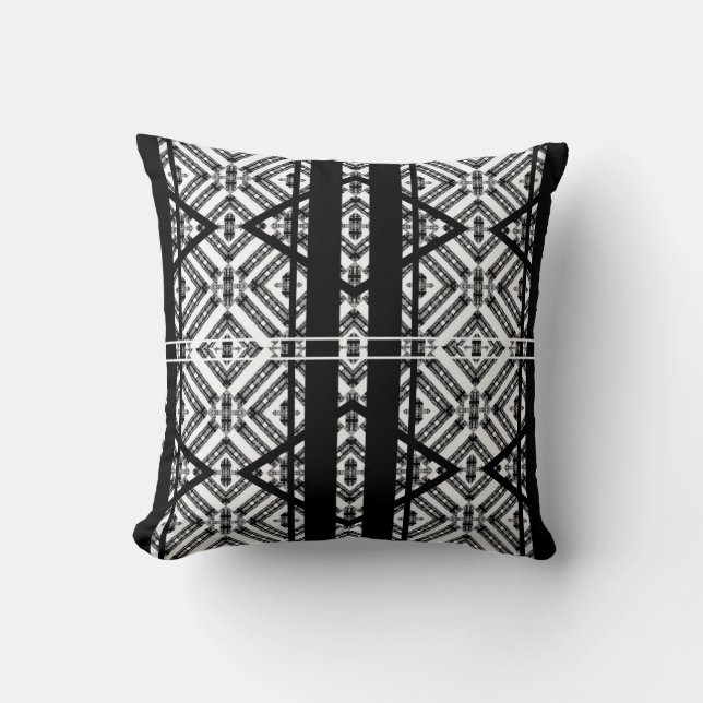 Ebony Nomad Throw Pillow (Front)