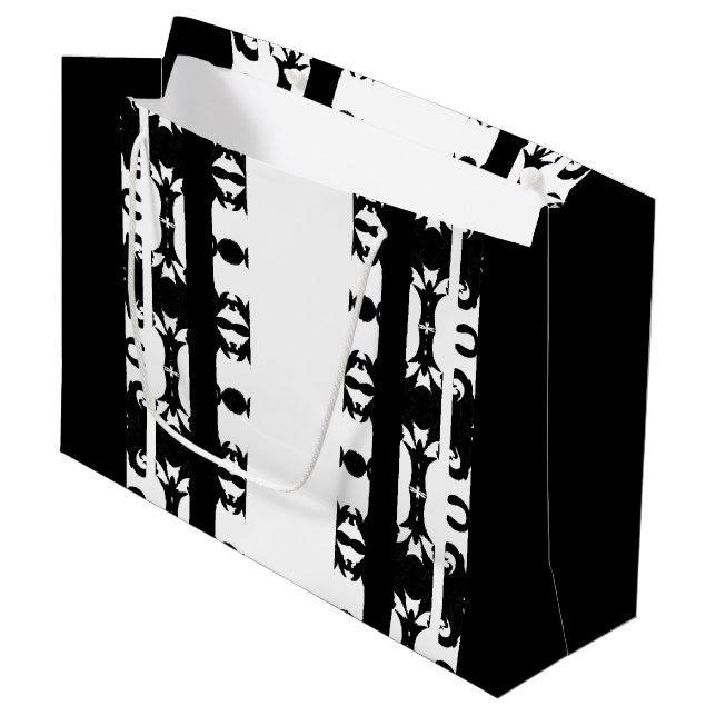 Ebony Rhythm African Pattern Large Gift Bag (Front Angled)
