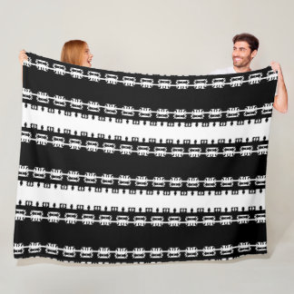 Ebony Rhythm African Pattern Wallpaper Fleece Blanket