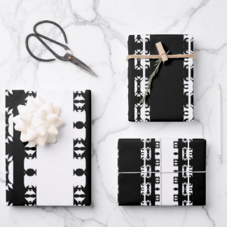 Ebony Rhythm African Pattern Wrapping Paper Sheets